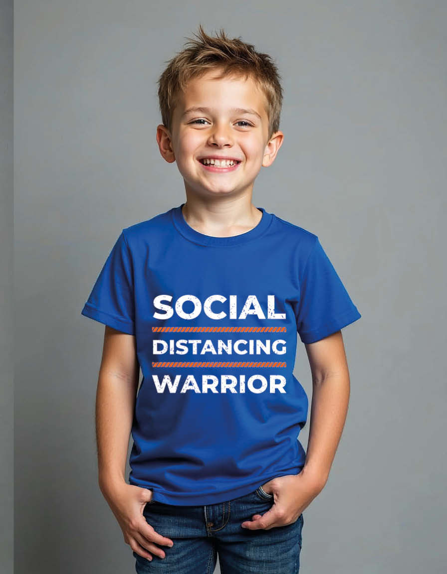 Thumbnail: Social distance warrior Unisex Printed Graphic T-shirt
