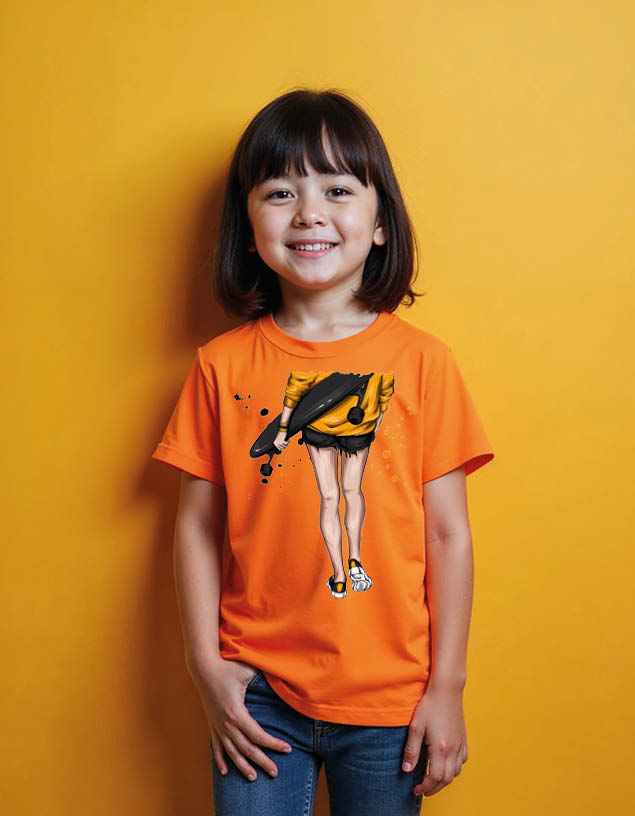 Thumbnail: Skateboard Legs Unisex Printed Graphic T-Shirt for Mens,Womens & Kids