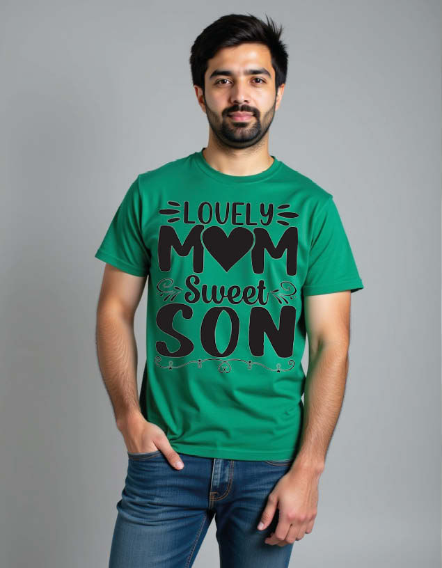 Thumbnail: lovely mom sweet son Unisex Printed Graphic T-Shirt For Mens Womens & Kids