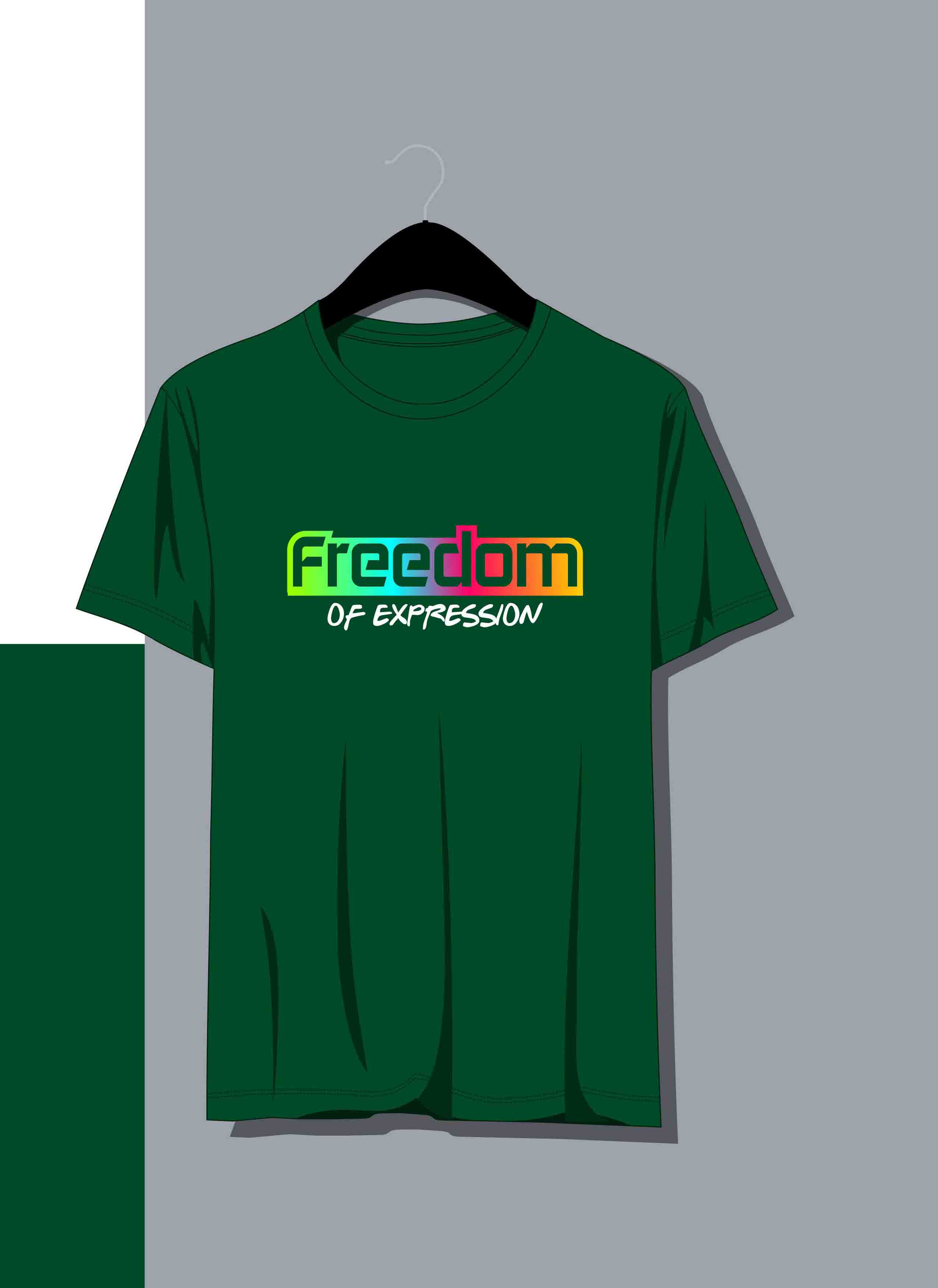 freedom of expression typography printed t shirts