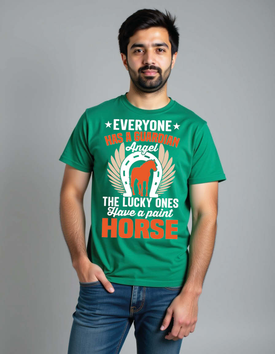 everyone has a guardian angel the lucky ones have a paint horse Unisex T-Shirt
