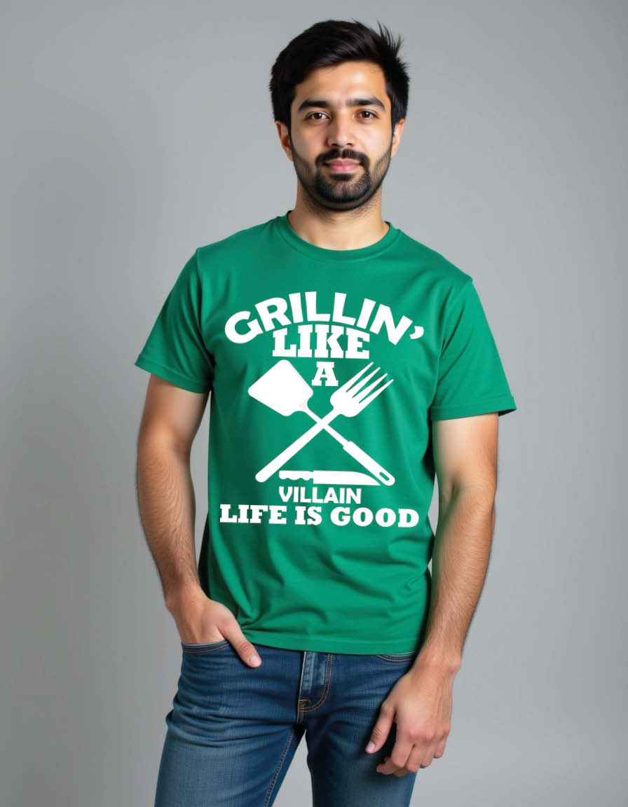 grillin like a villain life is good Classic Unisex Printed Graphic T-Shirt