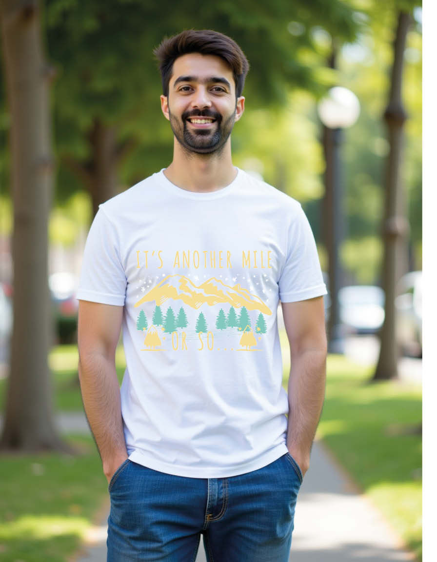 Thumbnail: it's another mile or so Unisex Printed Graphic T-Shirt For Mens, Womens & Kids