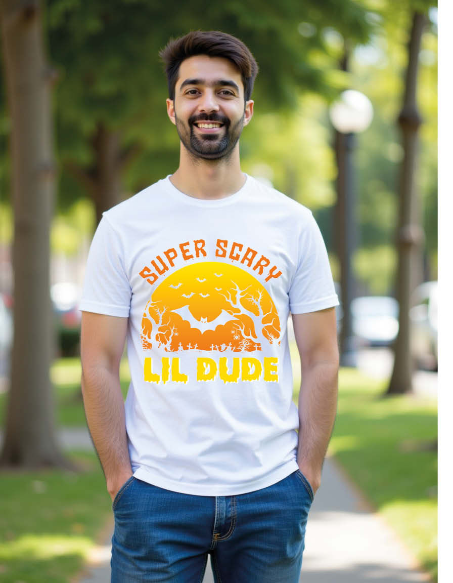 Thumbnail: super scary lil dude Unisex Printed Graphic T-Shirt for Mens,Womens & Kids