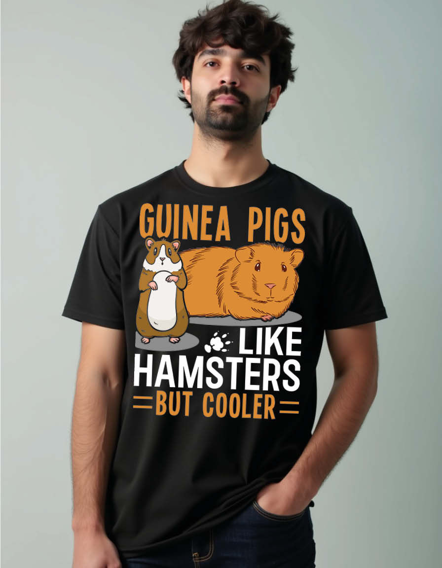 Thumbnail: guinea pigs like hamsters but cooler Unisex Printed Graphic T-Shirt