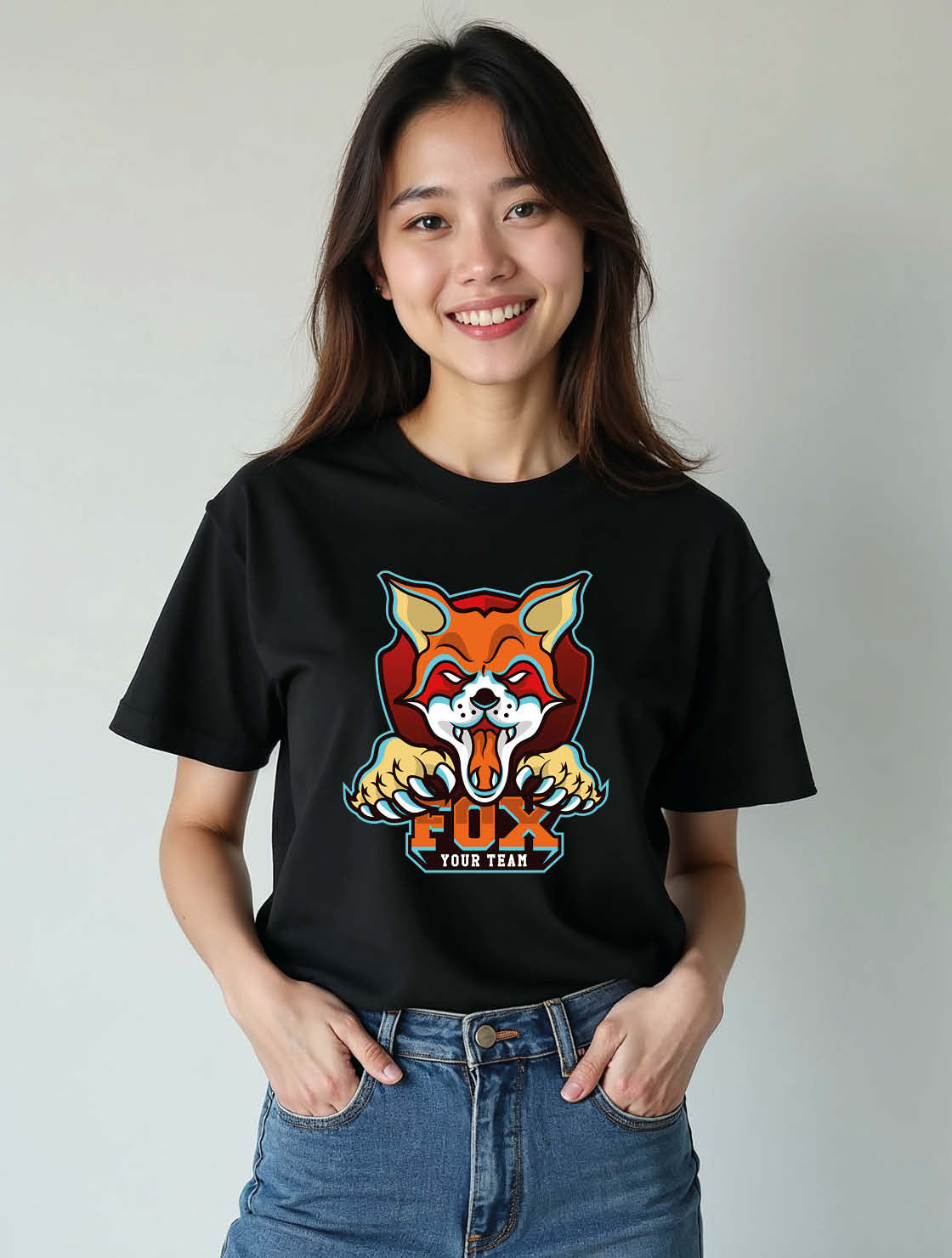 fox your team Unisex Printed Graphic T-Shirt For Women, Men & Kids