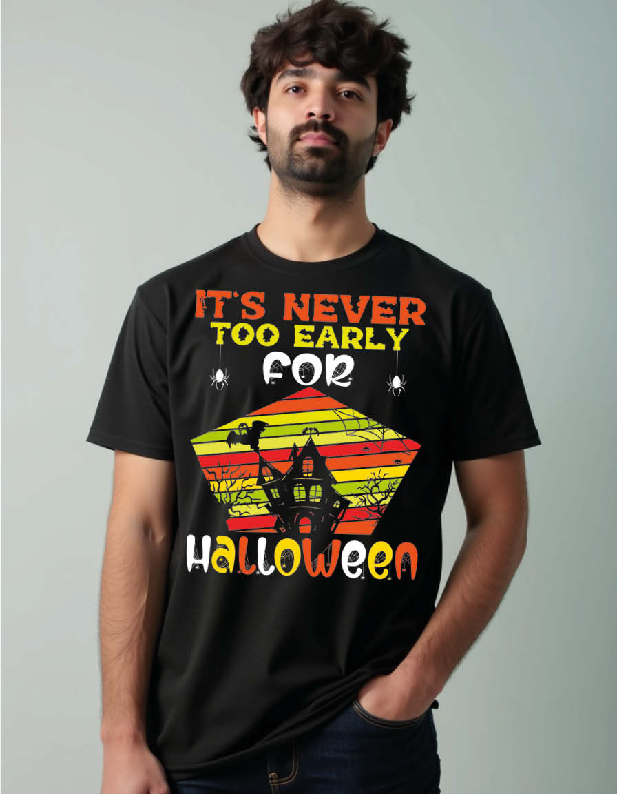 it's never too early for halloween Premium Unisex Printed Graphic T-Shirt