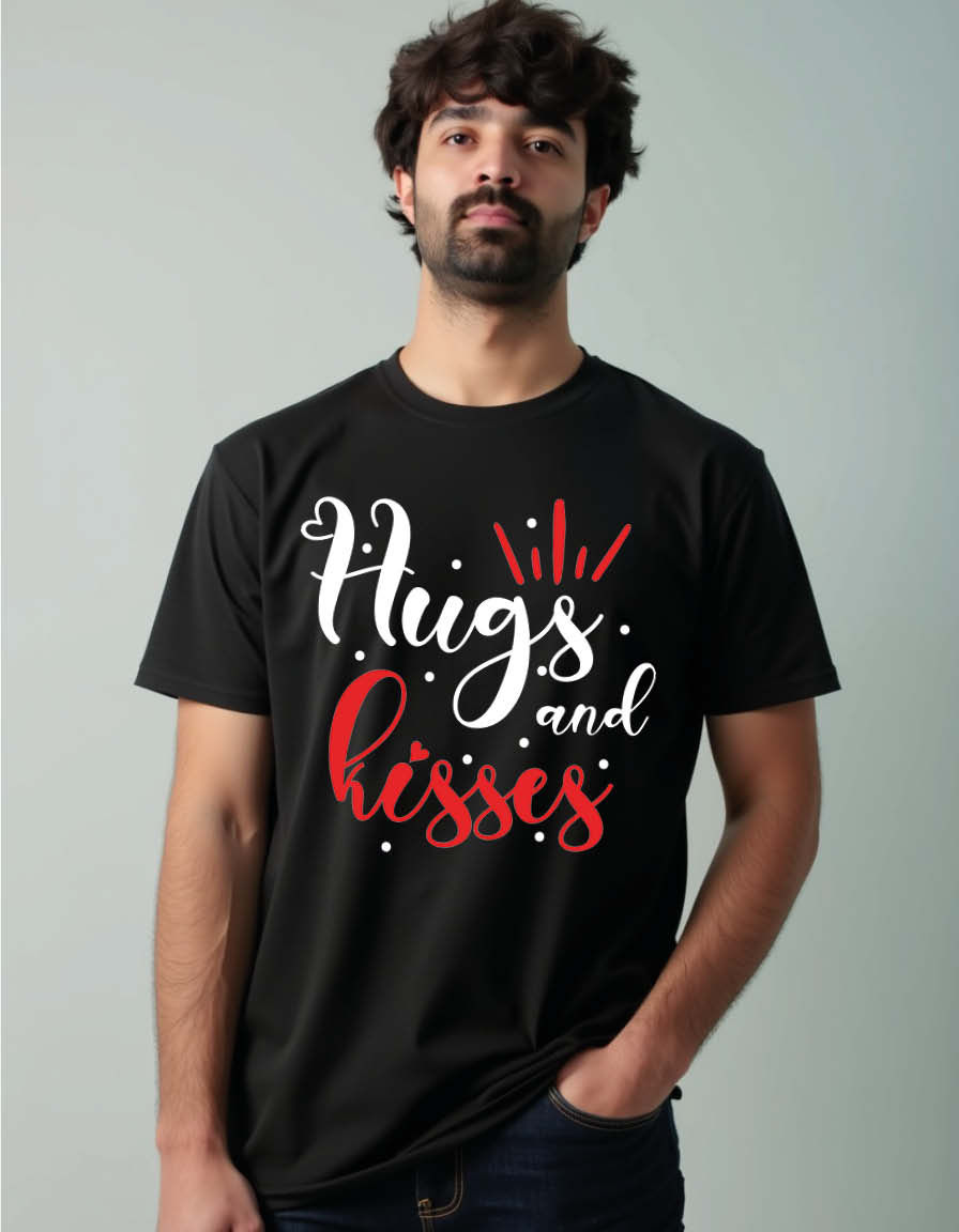 hugs and kisses Unisex Printed Graphic T-Shirt For Mens, Womens & Kids