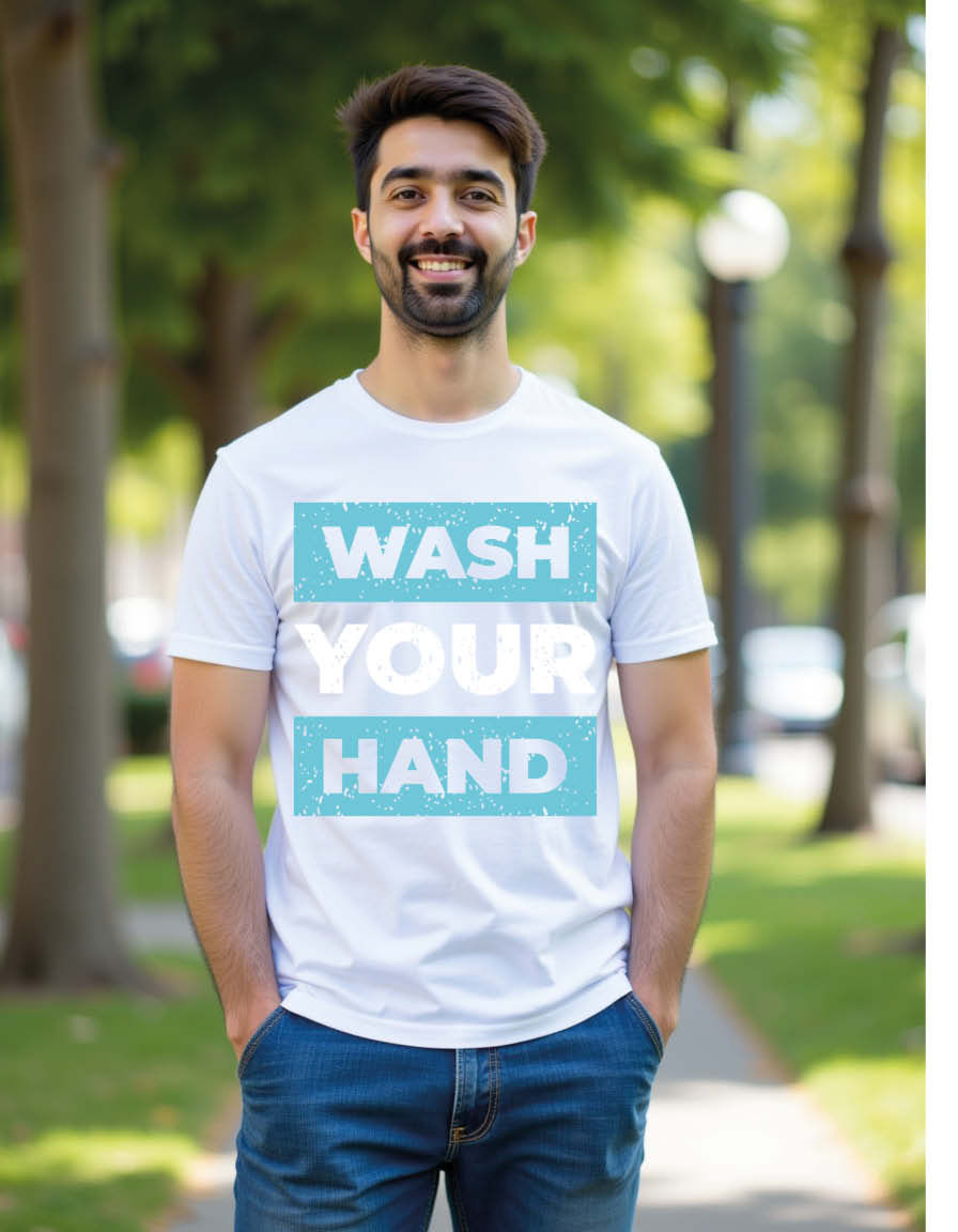 Thumbnail: Wash your hand Unisex Printed Graphic T-shirt