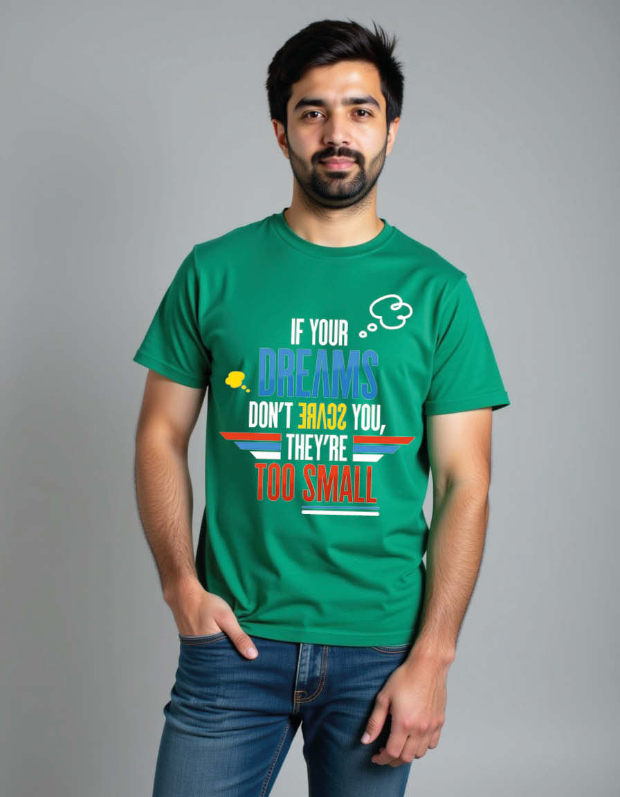 Thumbnail: if your dreams don't scare you they're too small Unisex Printed Graphic T-Shirt