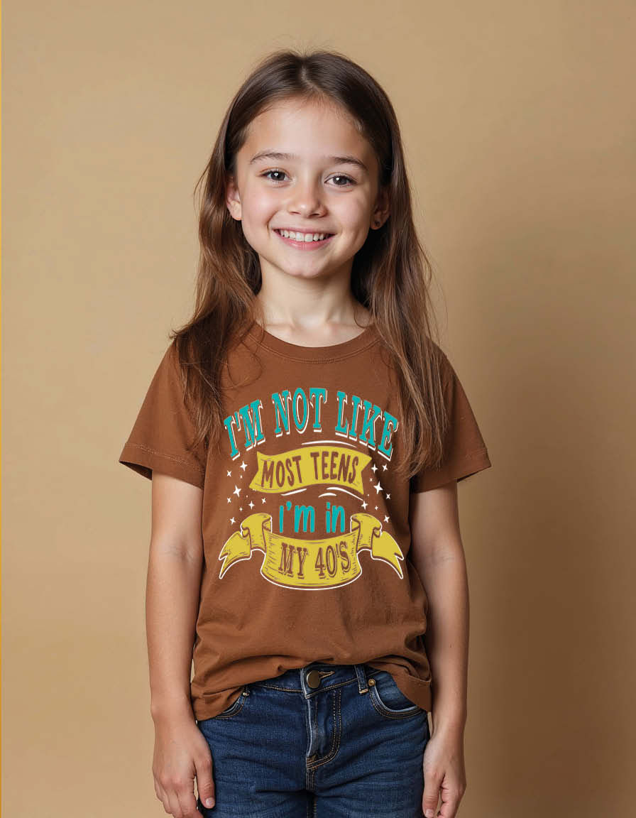 i'm not like most teens i'm in my 40's Unisex Printed Graphic T-Shirt