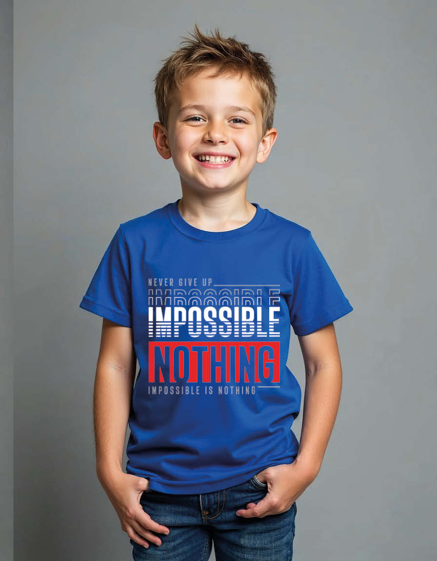 Thumbnail: never give up impossible nothing impossible is nothing Unisex Printed T-Shirt