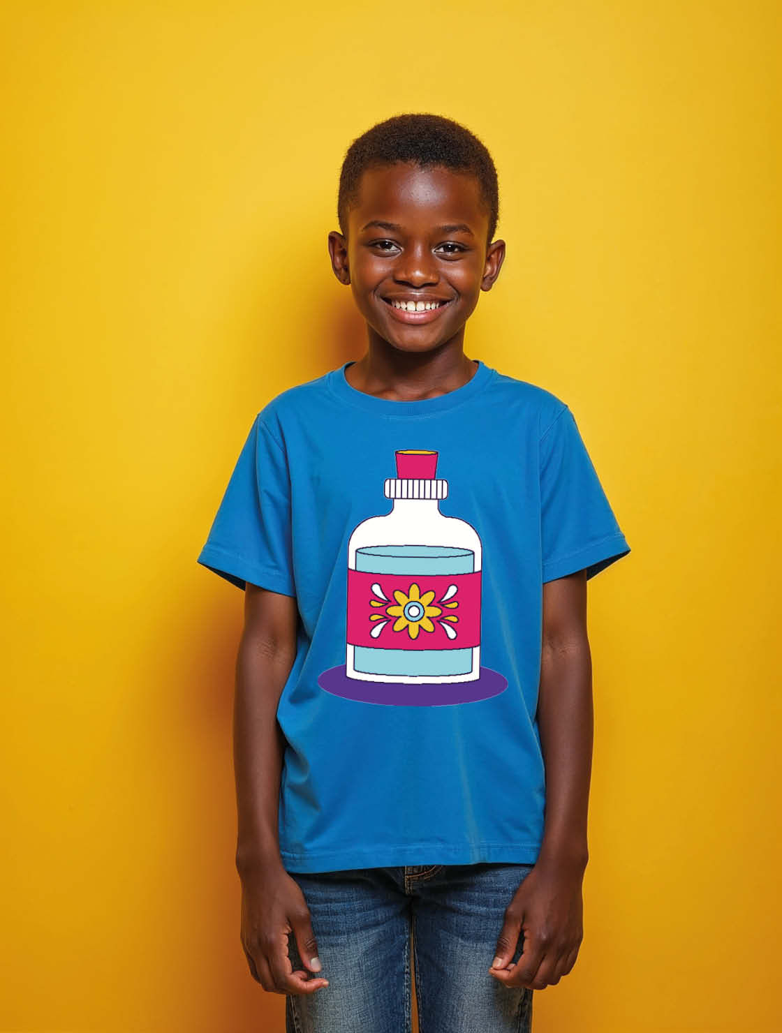 Funny Medicine Bottle Cartoon Unisex Printed Graphic Tees For Women, Men & Kids