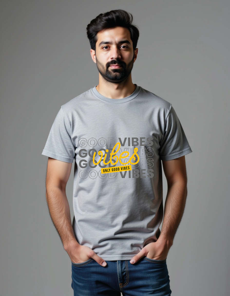 Thumbnail: good vibes only good vibes Unisex Printed Graphic T-Shirt for Mens,Womens & Kids