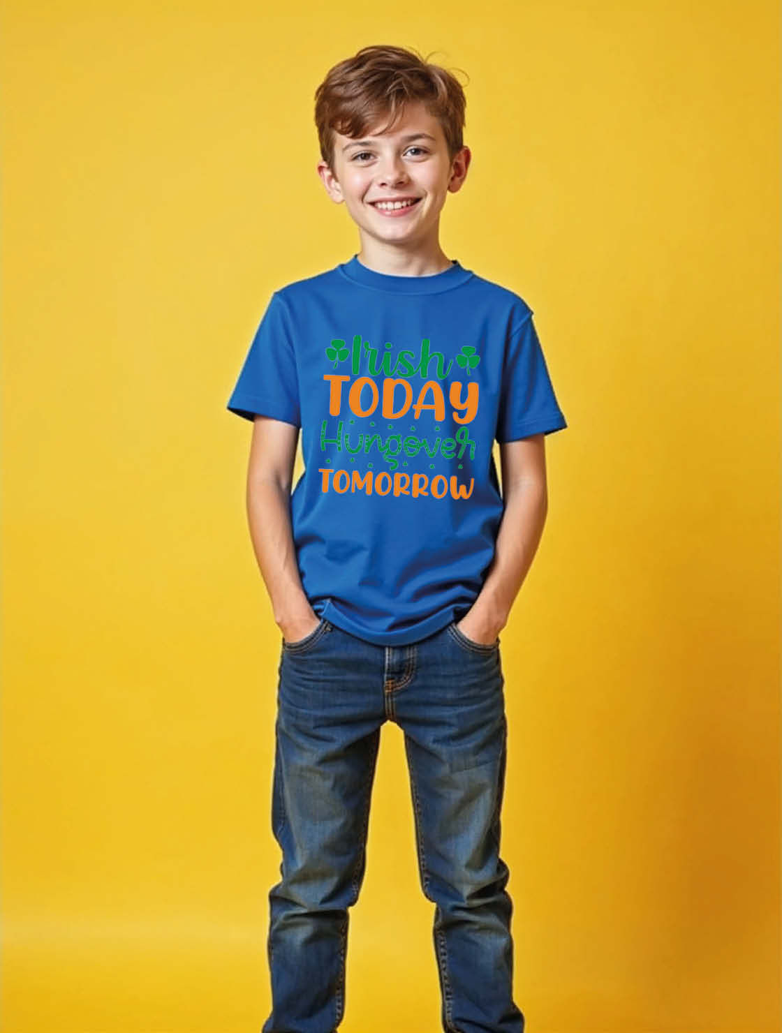 irish today hungover tomorrow Unisex Printed Graphic Tees For Mens Womens & Kids