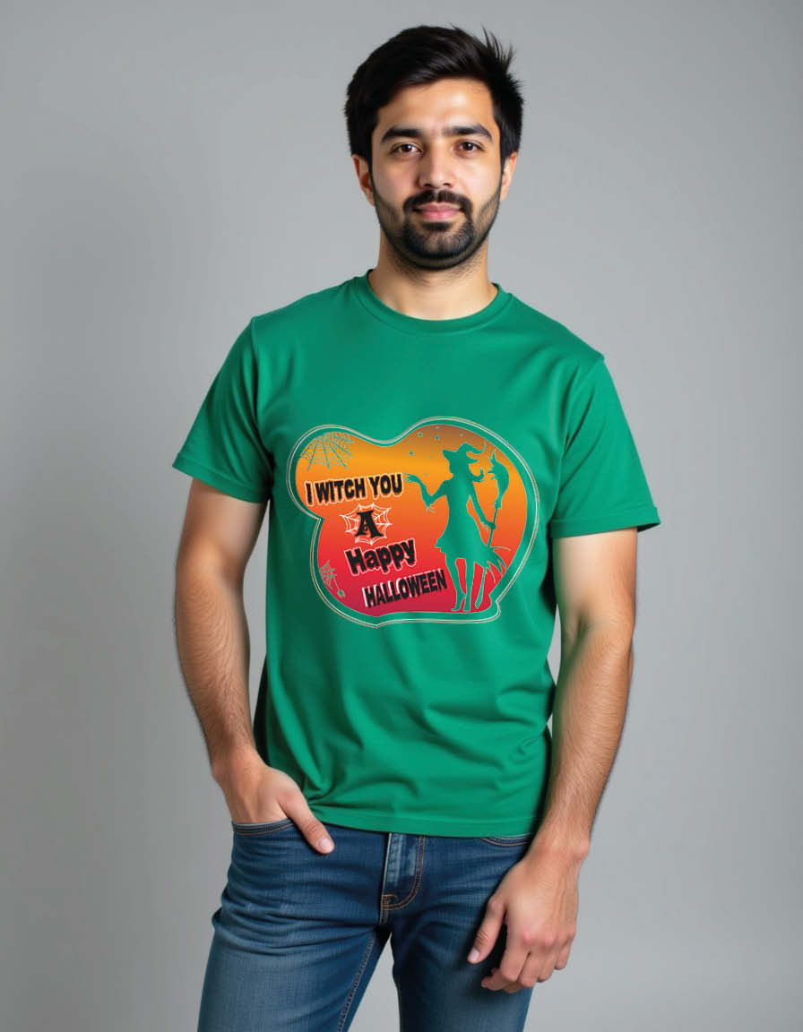 Thumbnail: i witch you a happy halloween Classic Unisex Printed Graphic T-Shirt