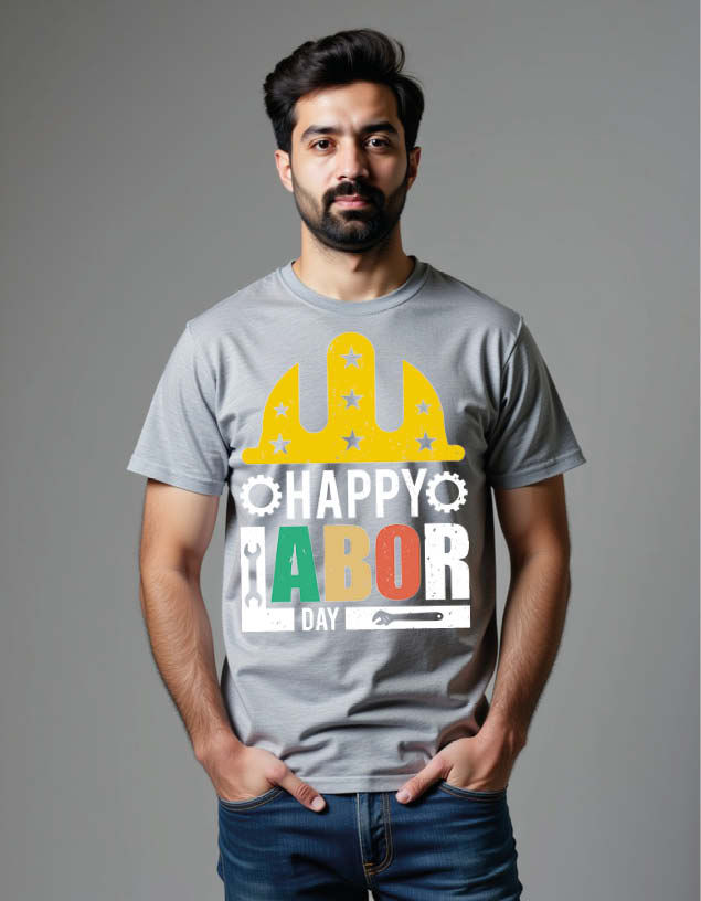 Thumbnail: happy labor day Unisex Printed Graphic T-Shirt For Mens Womens & Kids