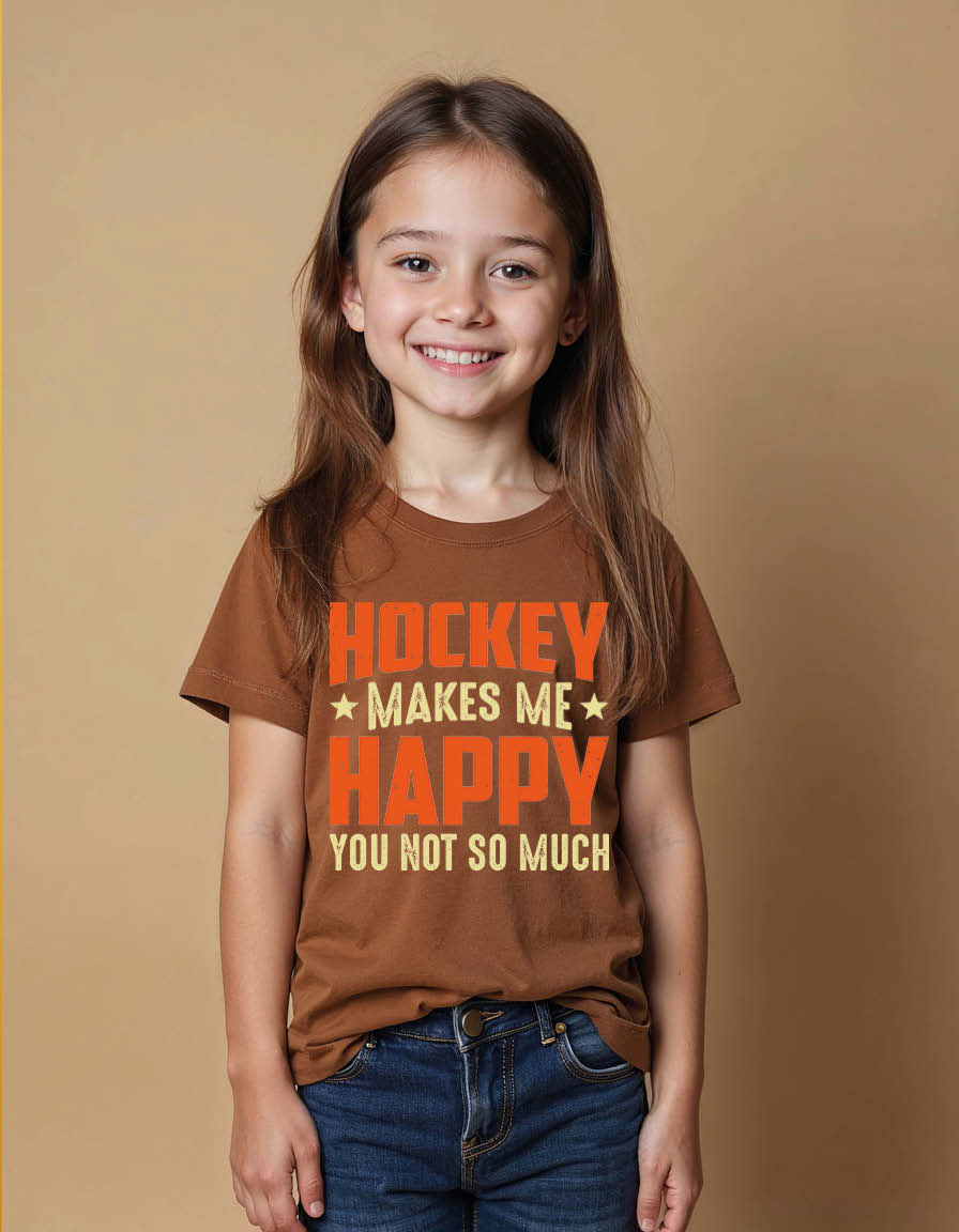 Thumbnail: hockey makes me happy you not so much Unisex Printed Graphic T-Shirt