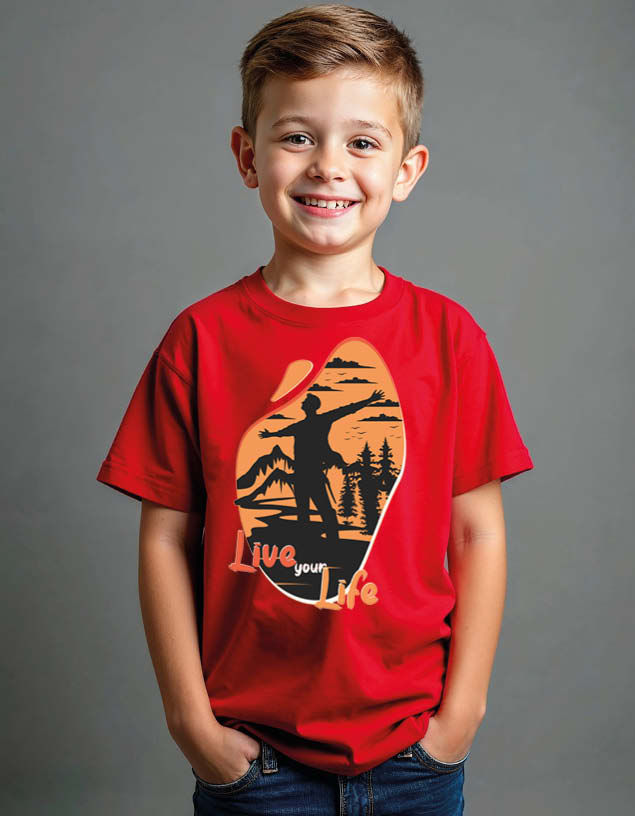 Thumbnail: live your life Unisex Printed Graphic T-Shirt For Mens Womens & Kids
