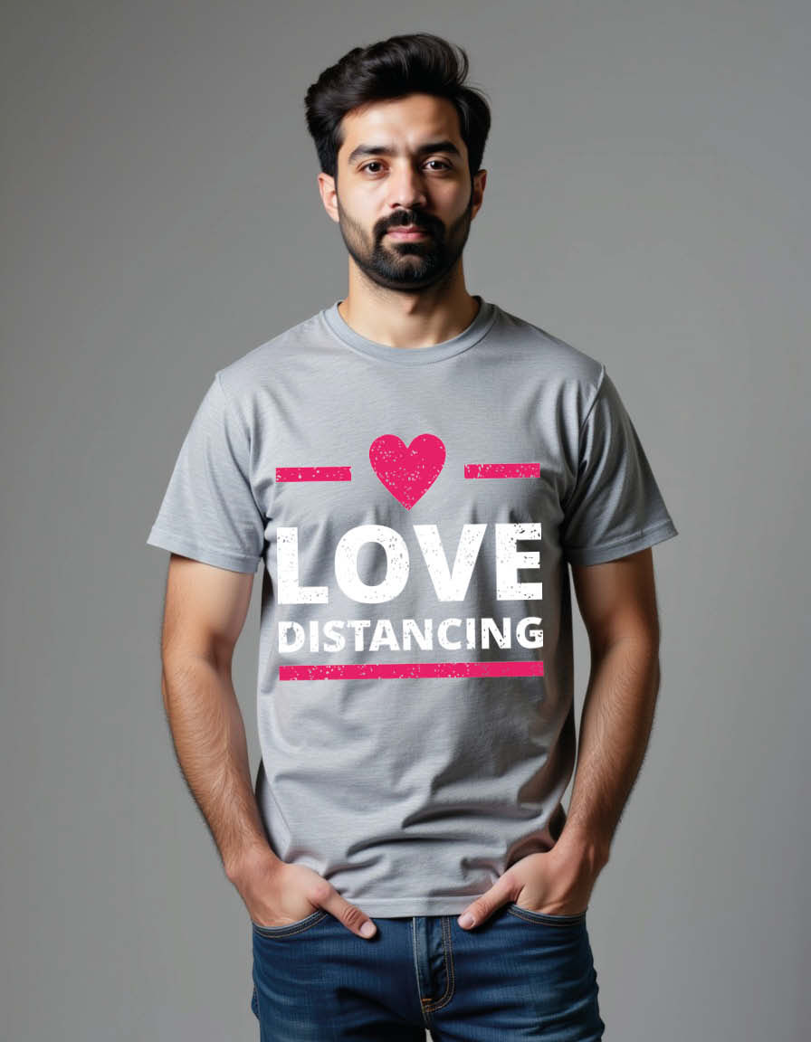 Love in distancing Unisex Printed Graphic T-shirt