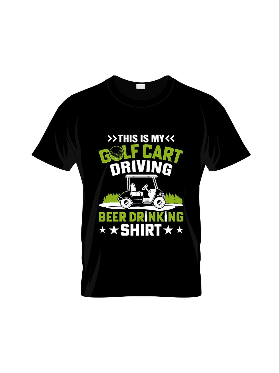 Thumbnail: this is my golf cart driving beer drinking shirt typographic printed t shirts.