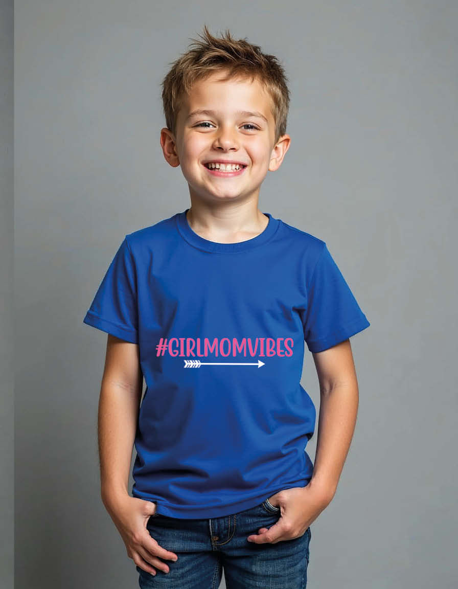 Thumbnail: girl mom vibes Unisex Printed Graphic T-Shirt For Mens Womens & Kids