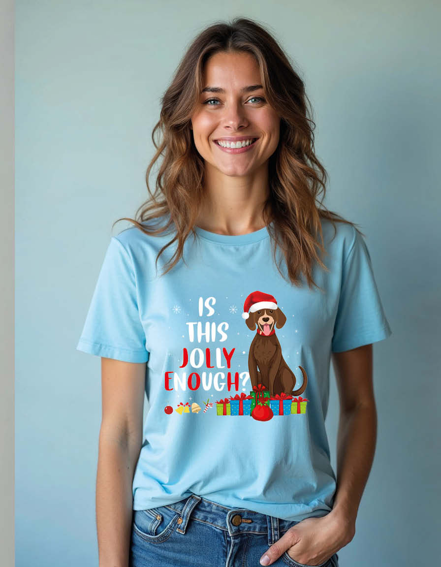 Thumbnail: is this jolly enough? Unisex Printed Graphic T-Shirt For Mens, Womens & Kids