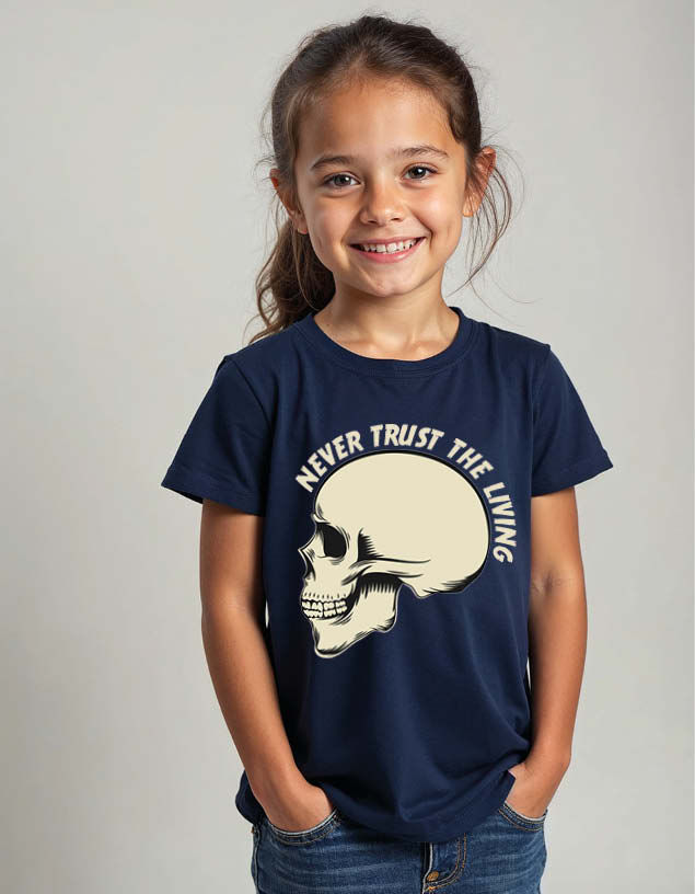 Thumbnail: never trust the living Unisex Printed Graphic T-Shirt for Mens,Womens & Kids