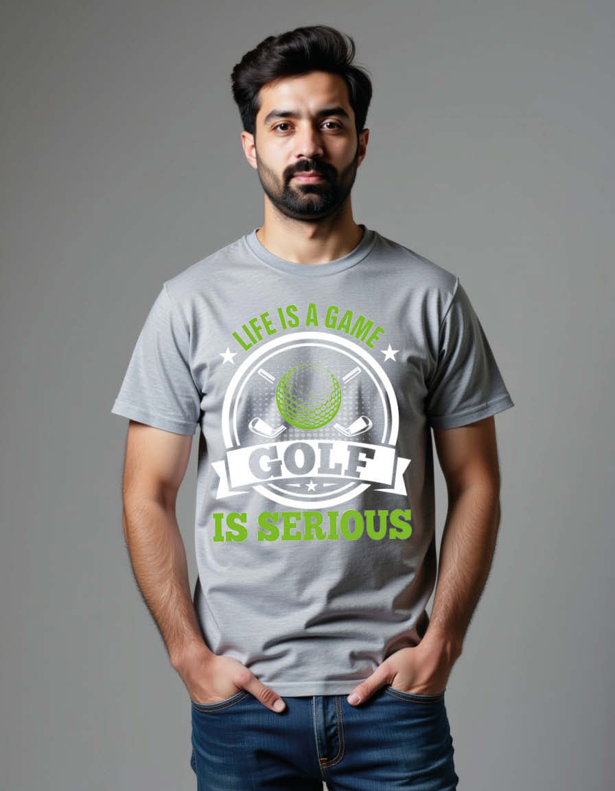Thumbnail: life is a game golf is serious Unisex Graphic T-Shirt for Mens,Womens & Kids