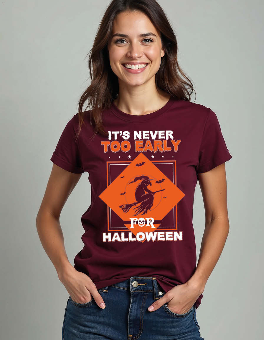 Thumbnail: it's never too early for halloween Premium Unisex Printed Graphic T-Shirt