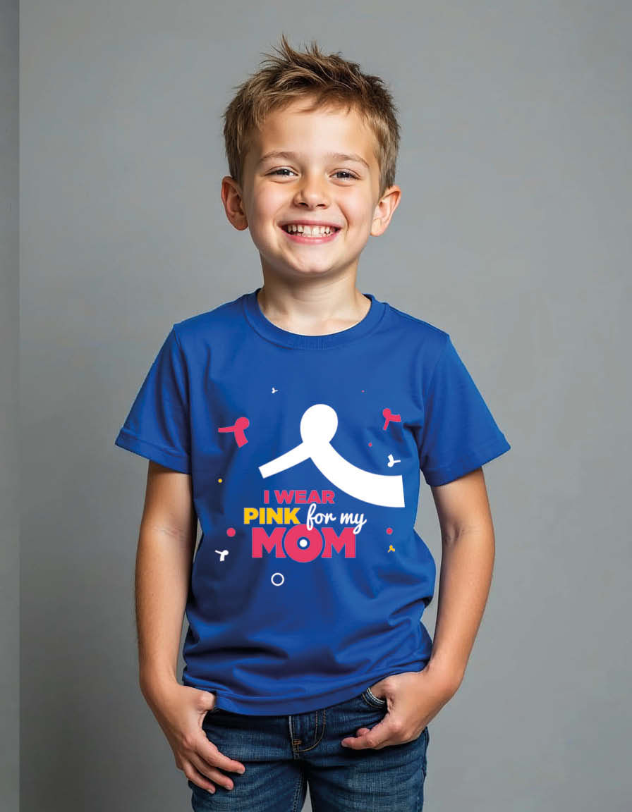 Thumbnail: i wear pink for my mom Unisex Printed Graphic T-Shirt For Mens, Womens & Kids