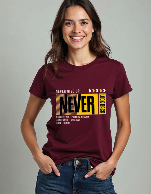 Thumbnail: never give up never look back Unisex Graphic T-Shirt for Mens,Womens & Kids