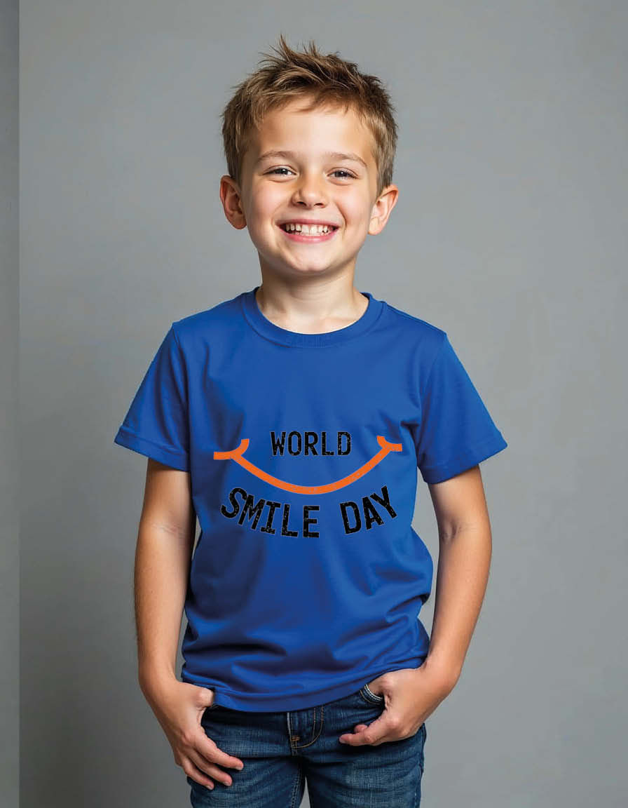 Thumbnail: World smile day Unisex Printed Graphic T-shirt