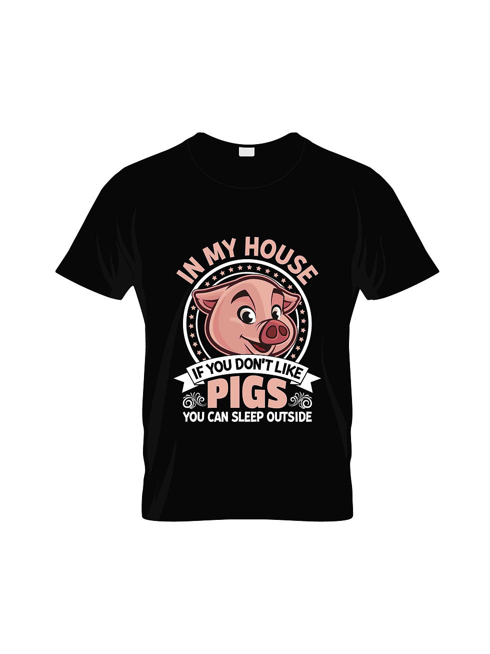 Thumbnail: Pig tshirt design pig poster design pig illustration.