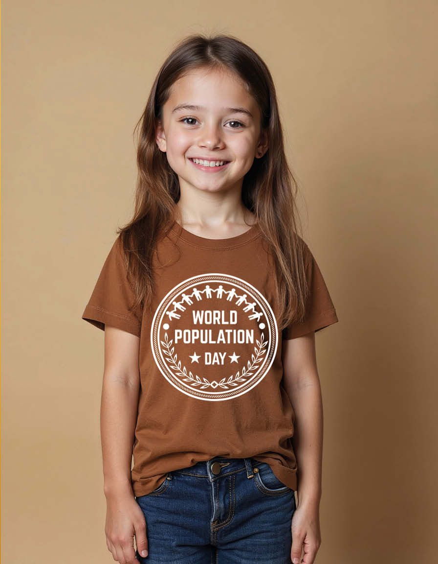 Thumbnail: World population day Unisex Printed Graphic T-shirt