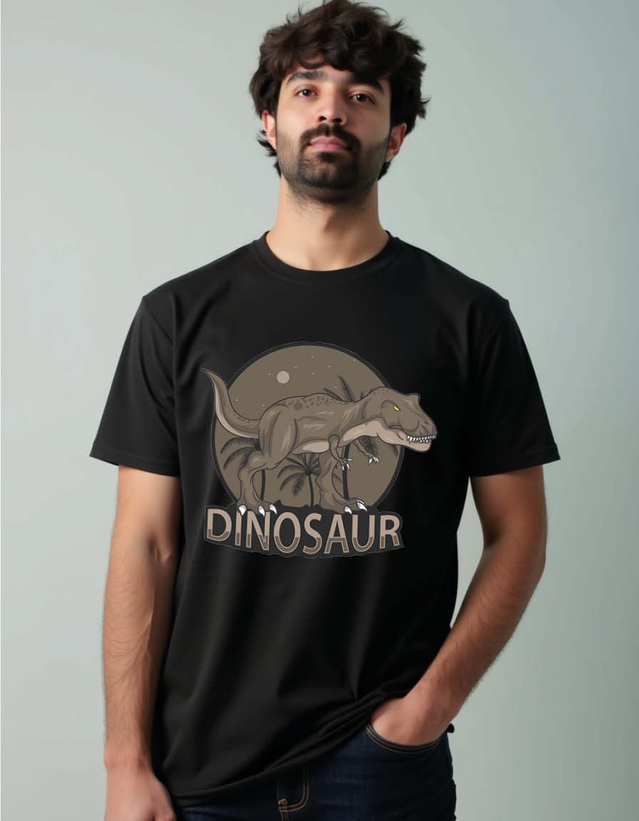 Thumbnail: dinosaur Casual Unisex Printed Graphic T-Shirt for Mens,Womens & Kids