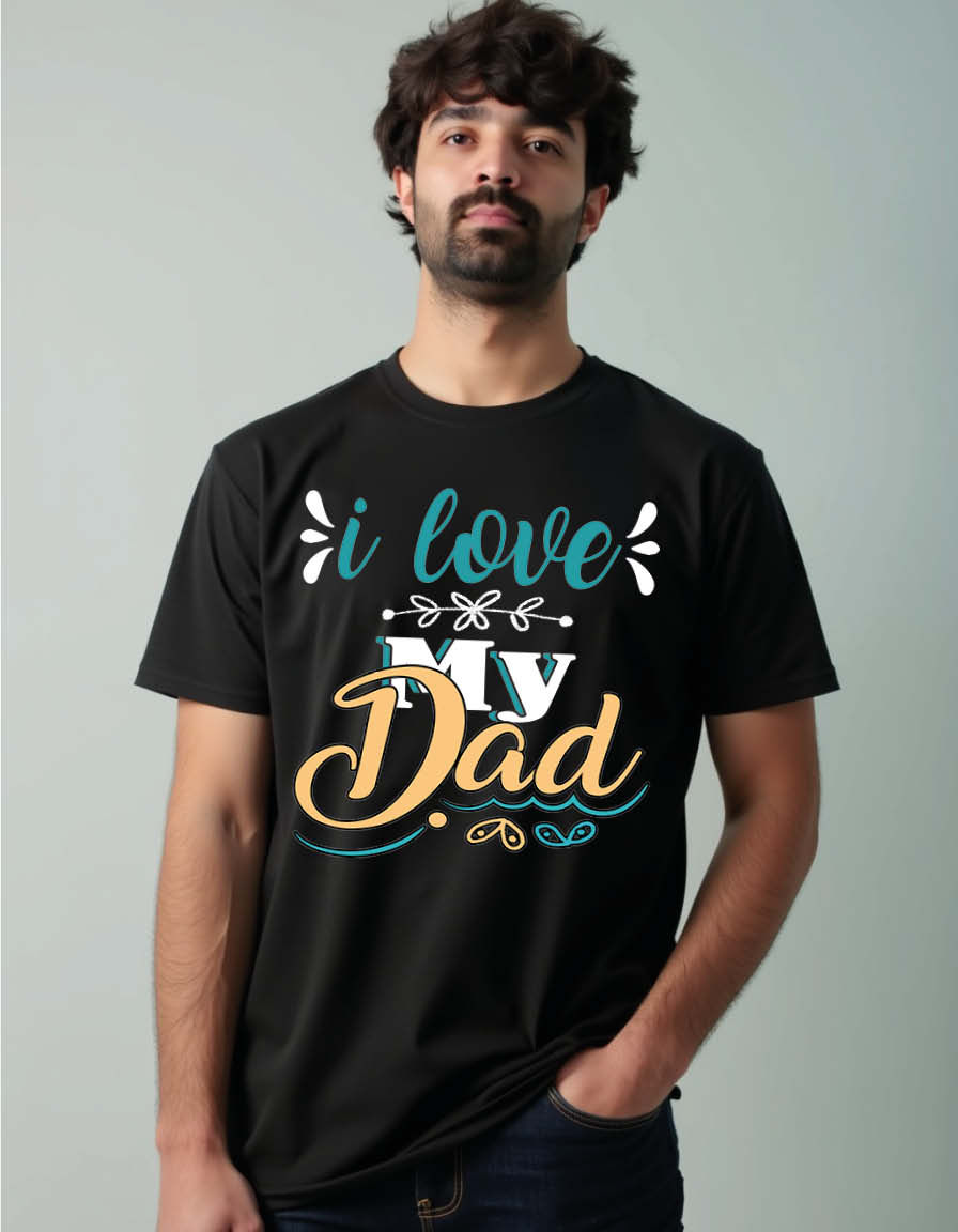 i love my dad Unisex Printed Graphic T-Shirt For Mens, Womens & Kids