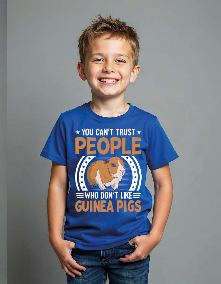 Thumbnail: you can't trust people who don't like guinea pigs Unisex Printed Graphic T-Shirt