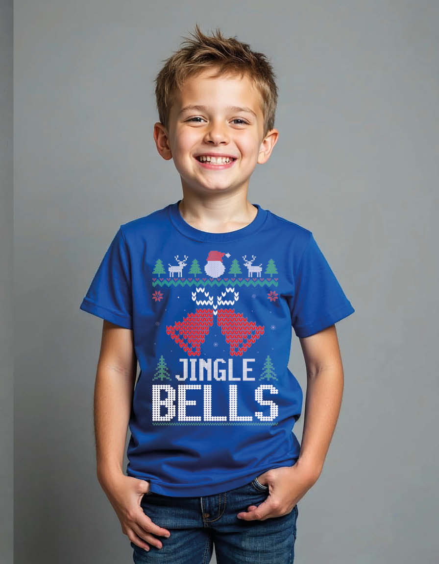 Thumbnail: jingle bells Unisex Printed Graphic T-Shirt For Mens, Womens & Kids