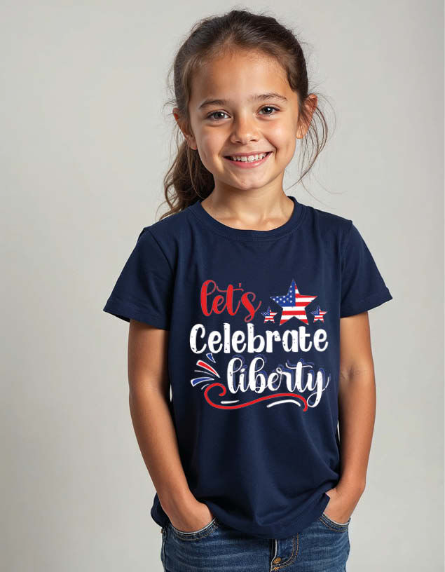 let's celebrate liberty Unisex Printed Graphic T-Shirt For Mens Womens & Kids