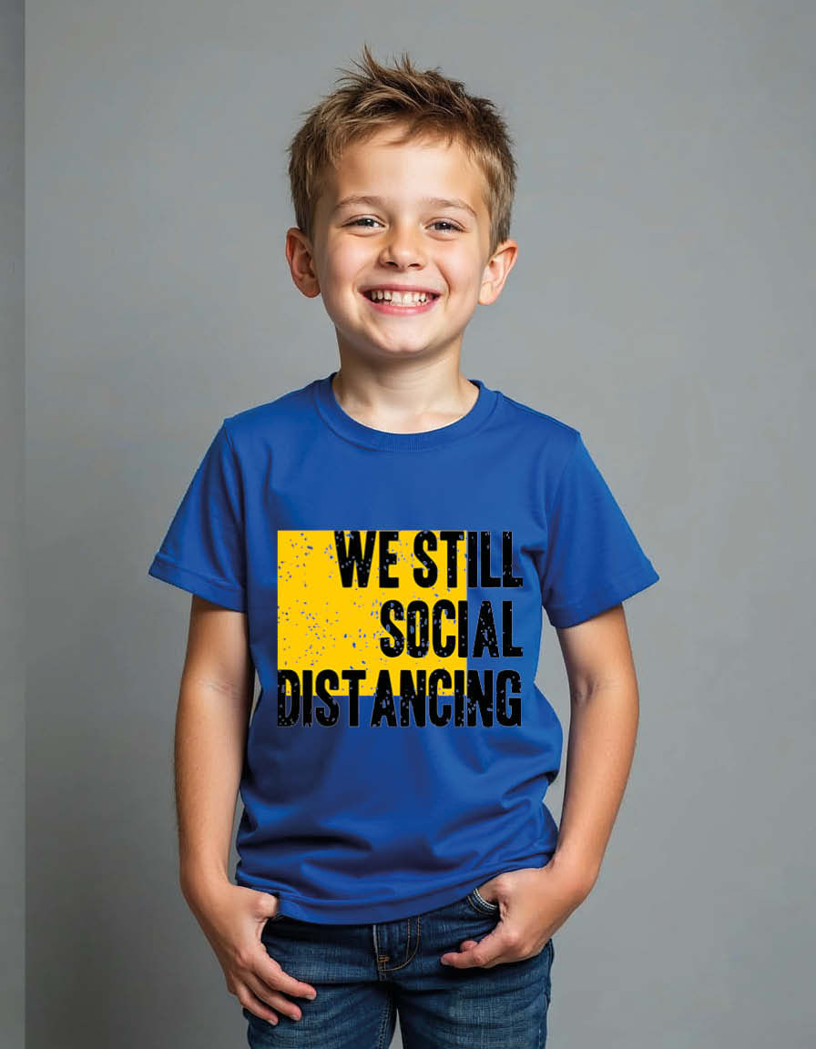Thumbnail: We still social distance Unisex Printed Graphic T-shirt