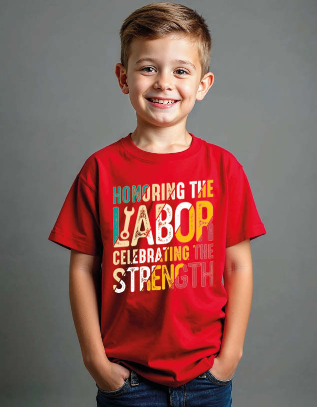 Thumbnail: honoring the labor celebrating the strength Unisex Printed Graphic T-Shirt