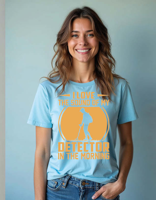 Thumbnail: I love the soumd of my detector in the morning Unisex Printed Graphic T-shirt
