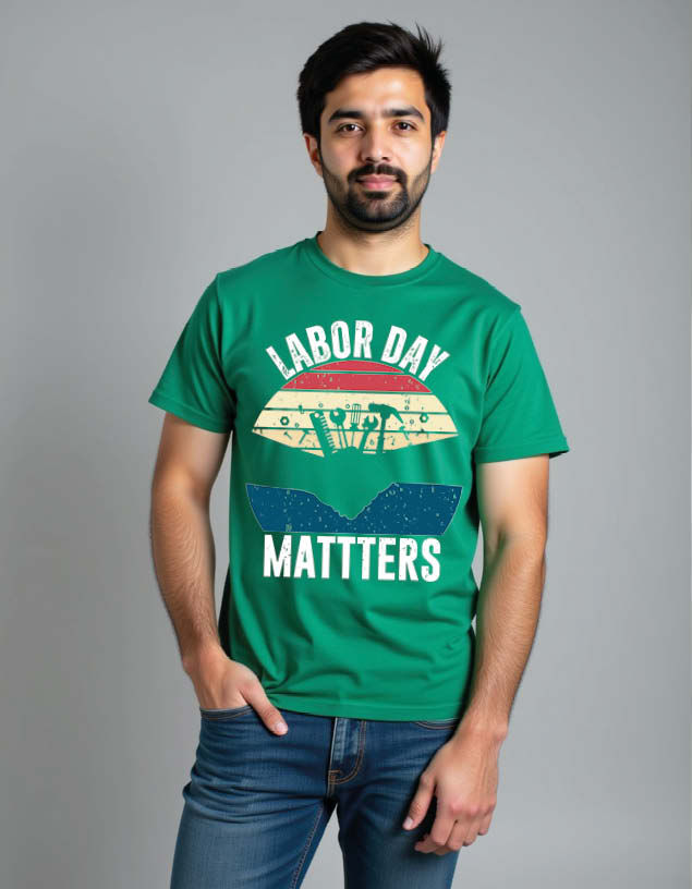 Thumbnail: labor day matters Unisex Printed Graphic T-Shirt For Mens Womens & Kids