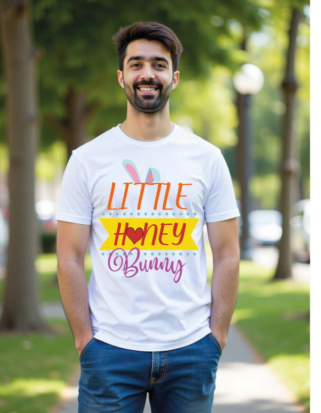 Thumbnail: little honey bunny Classic Unisex Printed Graphic T-Shirt For Mens Womens & Kids