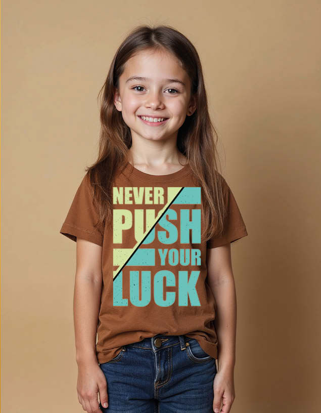 Thumbnail: never push your luck Unisex Printed Graphic T-Shirt for Mens,Womens & Kids