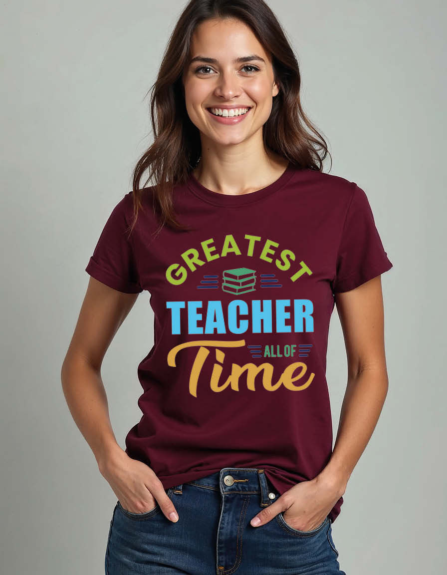 Thumbnail: greatest teacher all of time Unisex Graphic T-Shirt for Mens,Womens & Kids