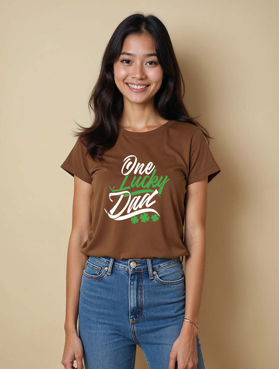one lucky dad Unisex Printed Graphic T-Shirt For Mens Womens & Kids