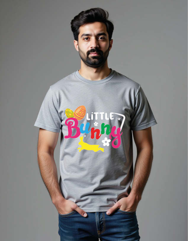 Thumbnail: little bunny Classic Unisex Printed Graphic T-Shirt For Mens Womens & Kids