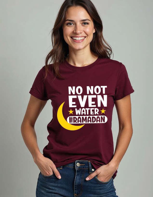Thumbnail: No not even water ramadan Unisex Printed Graphic T-shirt